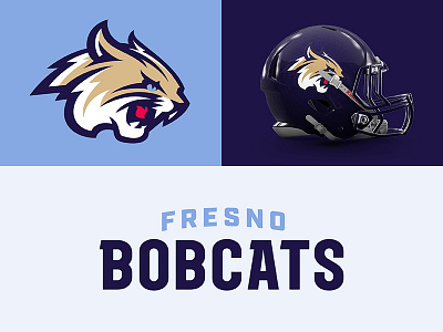 Fresno Bobcats bobcats design football fresno sports sports branding theuflproject typography