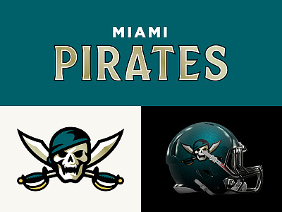 Miami Pirates design football miami pirates sports sports branding theuflproject typography