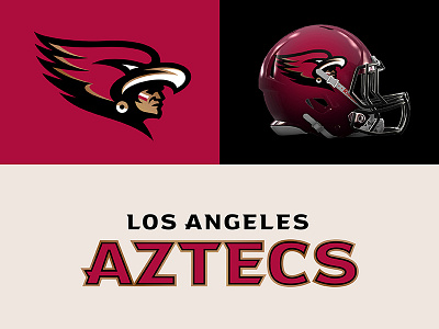 Los Angeles Aztecs aztecs design football los angeles sports sports branding theuflproject typography