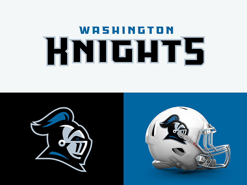 knights football team helment logos