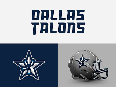 Dallas Talons dallas design football sports sports branding talons theuflproject typography