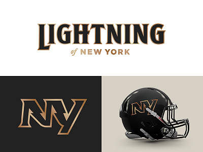 New York Lightning design football lightning newyork nikolatesla sports sports branding theuflproject typography