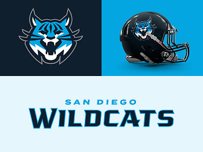 San Diego Wildcats design football sandiego sports sports branding theuflproject typeface typography wildcats