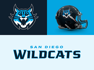 San Diego Wildcats design football sandiego sports sports branding theuflproject typeface typography wildcats