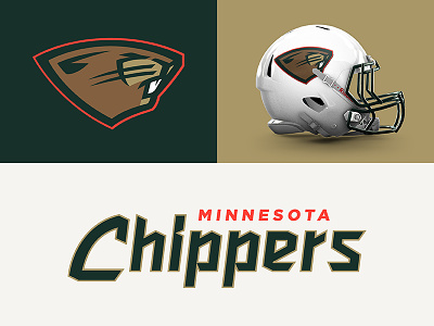 Minnesota Chippers beaver design football lumberjack minnesota sports sports branding theuflproject typography