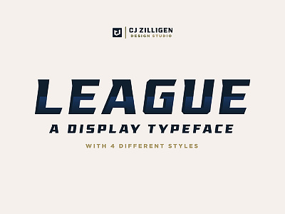 League Display Typeface font sports branding sports font type design typeface