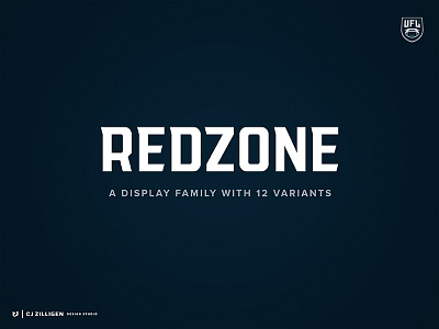 Redzone 2.0 font sports branding theuflproject typeface typeface design typography
