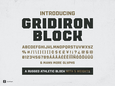 Gridiron Block font sports branding type type design typeface typography
