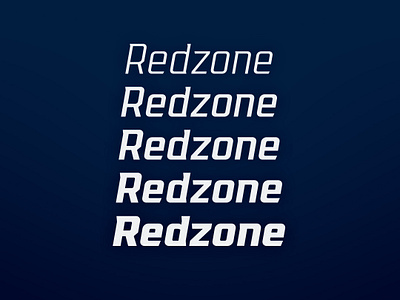 Redzone 3.0 WIP font sports sports branding type type design typeface typography
