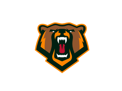 Bear grimey league logo sports