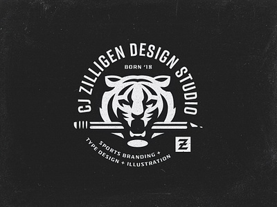 CZDS Tiger Badge design illustration sports sports branding tiger typography vector