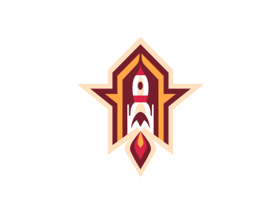 Astro-nomical astro baseball logo rocket