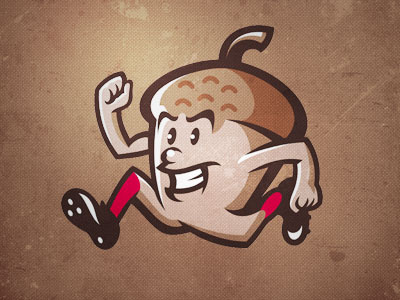 Go Nuts! acorn baseball logo oaks