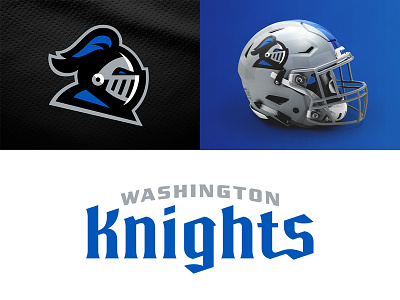 Washington Knights on Behance branding font football illustration logo sports sports branding theuflproject type design ufl