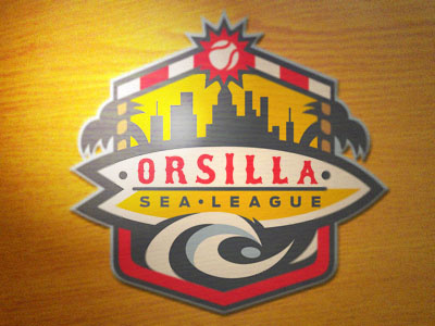 Orsilla Sea League baseball beach logo sports surfing waves