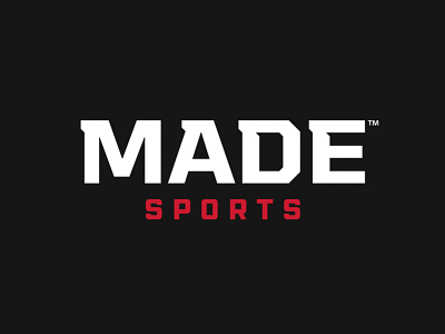MADE Sports branding design font logo sports sports branding typeface typography