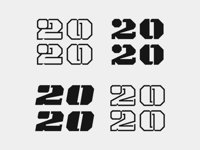 2020 Unused 2020 design newyear typeface typography vector