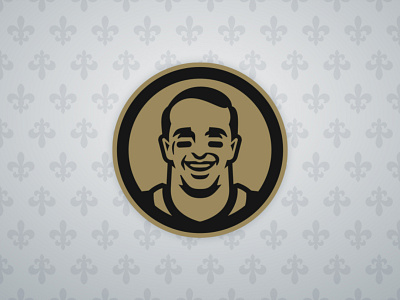 Drew Brees branding drew brees face illustration nfl saints sports sports branding