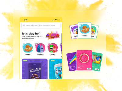 Holi E-Commerce design mobile app ui visual design