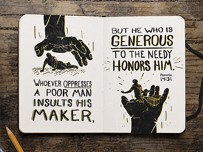 Proverbs 14:31 illustration sketch verse