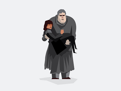 Hodor and Bran character design game of thrones illustration vector