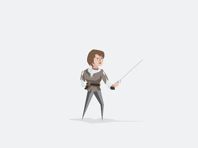 Arya character design game of thrones illustration vector