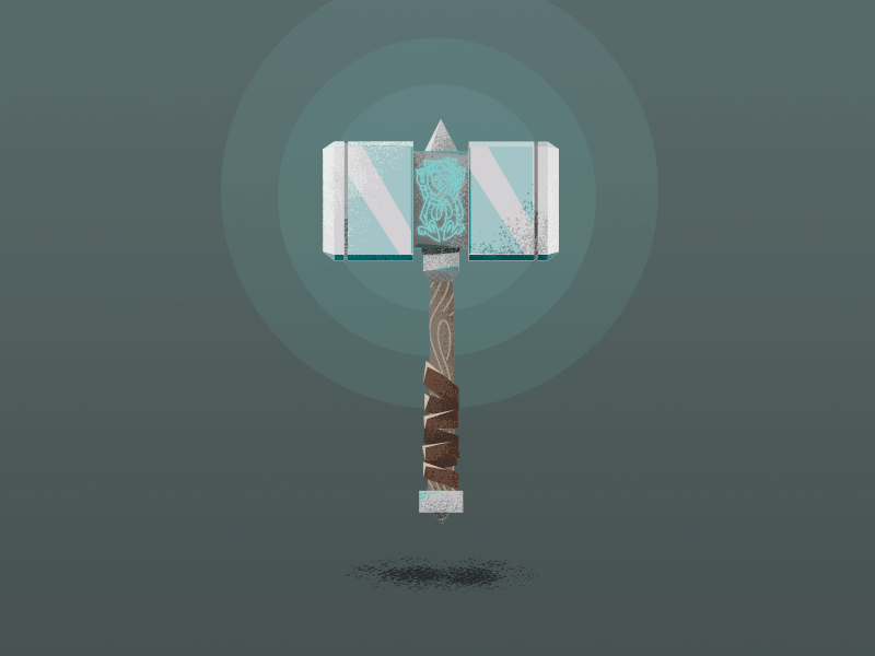 Floating Hammer game design hammer illustration