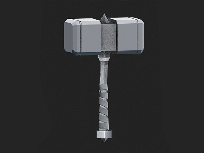 Hammer Time - 3D Model 3d blender game design hammer low poly modeling weapon