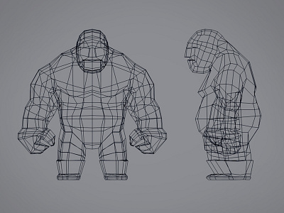 Luchador Character Design 3d modeling blender character design game design low poly wireframes