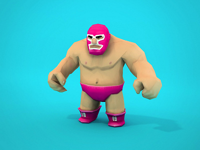 Luchador 3d Model 3d blender character design game design modeling wrestler