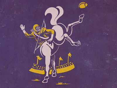 Fantasy Football - Centaur design fantasy football illustration