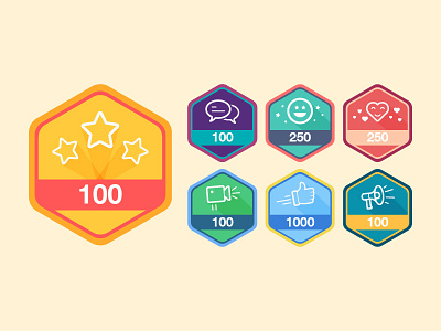 Colorful Badge badge color icons