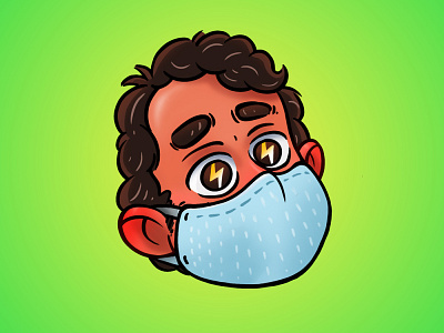 New personal avatar with mask avatar avatar icons covid icon design illustration mask