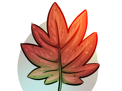 Red Leave illustration illustrator wacom