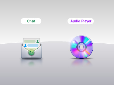 Chat and Audio icons audio bada cd chat fireworks icons theme