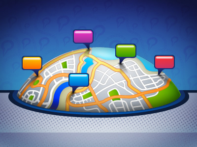 Map-Dome for AutoproOnline 3d dome icons map road