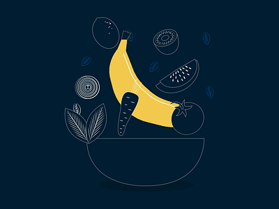 banana dark design flat illustration ui ux web