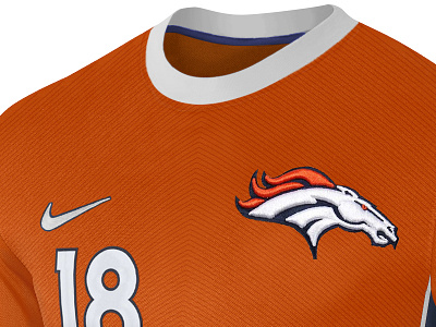 2014 new NFL Denver Broncos #18 MANNING Hoodie Orange jersey