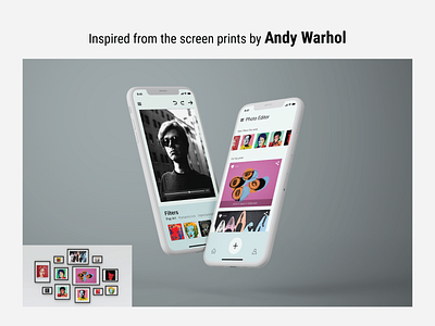 UI Screens inspired by Artists/Designers - Andy Warhol