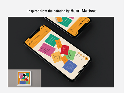 UI Screens inspired by Artists/Designers - Henri Matisse artist concept designer inspiration interaction interface screens ui