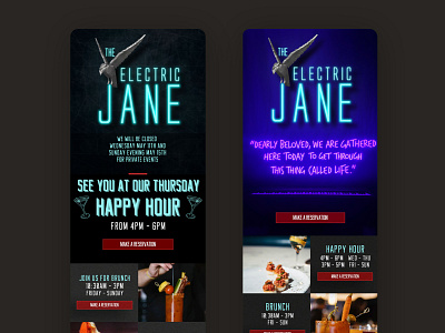 The Electric Jane Email Design design email design email marketing graphic design