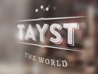 Tayst Logo Design branding food identity logo design old fashioned retro