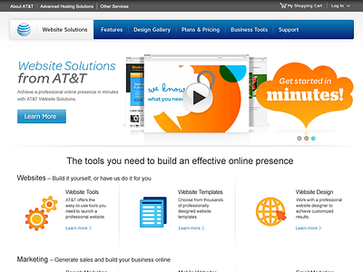 ATT Website Solutions design iconography ui user experience ux website