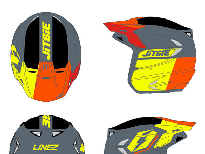 HT2 Linez Helmet Design clothing graphicdesign motocross product design sportswear