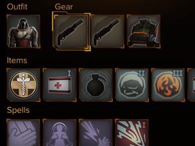 Shadowrun: Hong Kong character equipment screen game design game ui icon design iconography