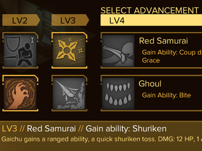 Shadowrun: Hong Kong level advancement screen icons game design game ui icon design iconography