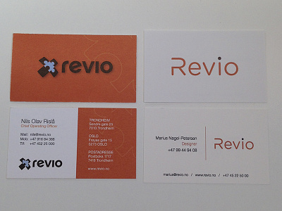 Business card Revio comparison businesscard card comparison design logo
