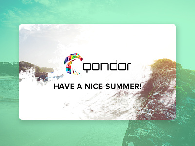 Qondor greeting greeting logo ocean qondor summer sun