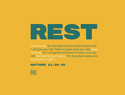 Rest branding church design design flat graphic design icon illustration logo typography