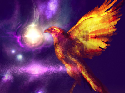 Red Tailed Nebula digital illustration